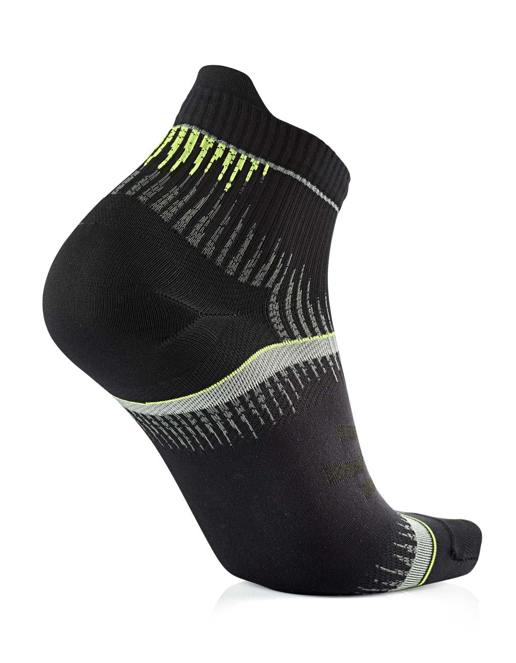 sidas-run-ultra-calze-running-nero-giallo-con-doppia-striscia-grip image 4