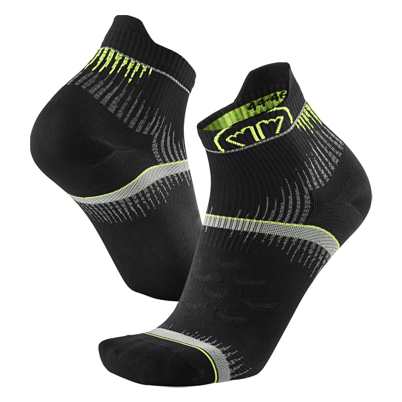 sidas-run-ultra-calze-running-nero-giallo-con-doppia-striscia-grip image 3