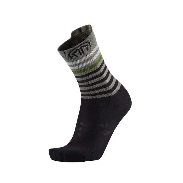 sidas-run-anatomic-light-crew-calzini-running-nero-grigio-scuro-collo-alto-mesh- image 1