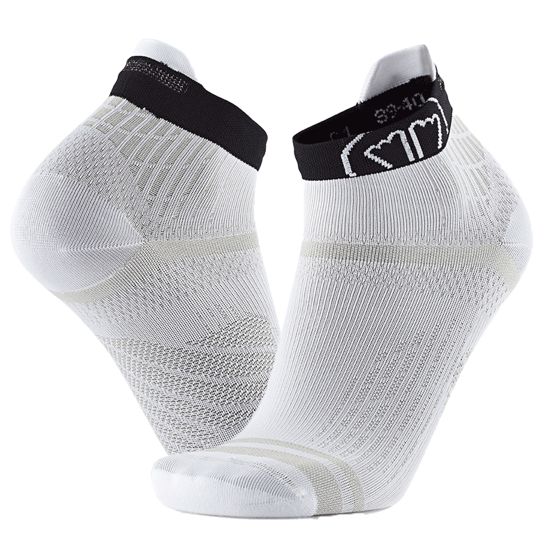 sidas-run-feel-calze-running-tecniche-bianco-nero-con-3-fasce-grip-e-striscia-ri image 2