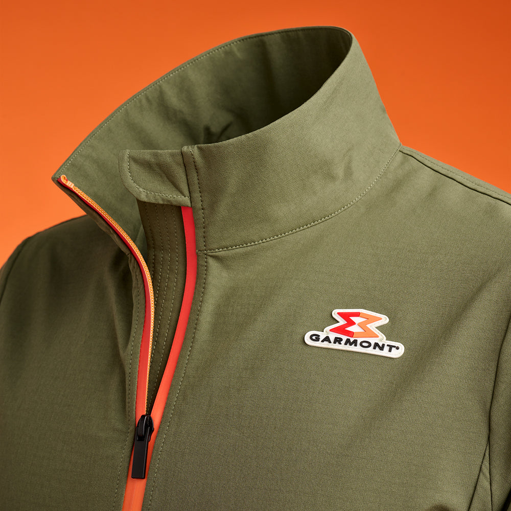 garmont-zephir-felpa-full-zip-con-zip-gomdata-water-repellent-verde-unisex image 1