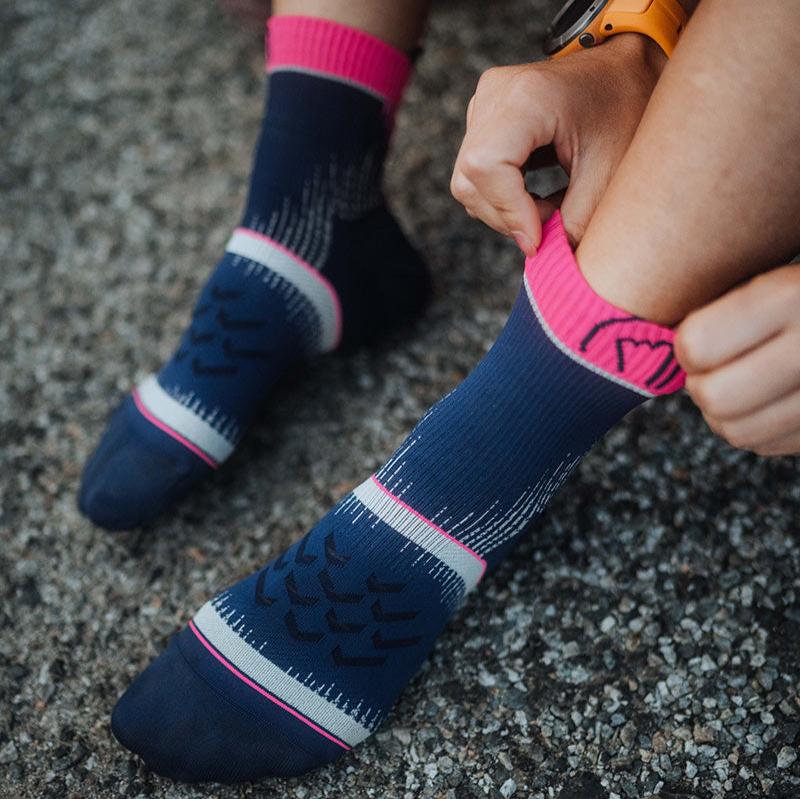 sidas-run-ultra-calze-running-blu-rosa image 2