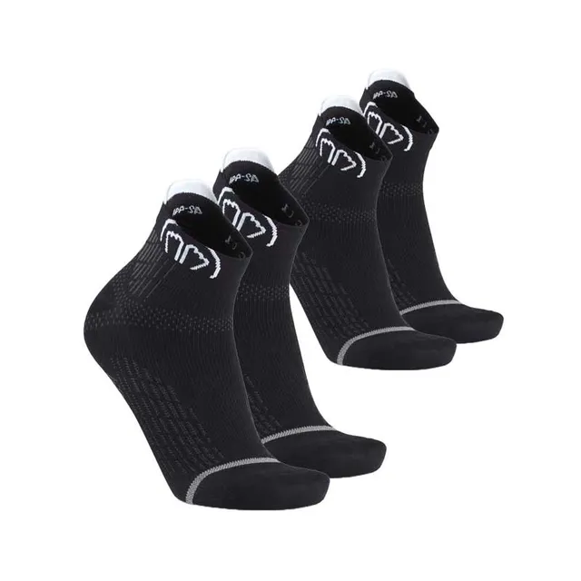 sidas-set-2-paia-run-anatomic-ankle-nero-calze-running-ultra-sottili-con-support image 1