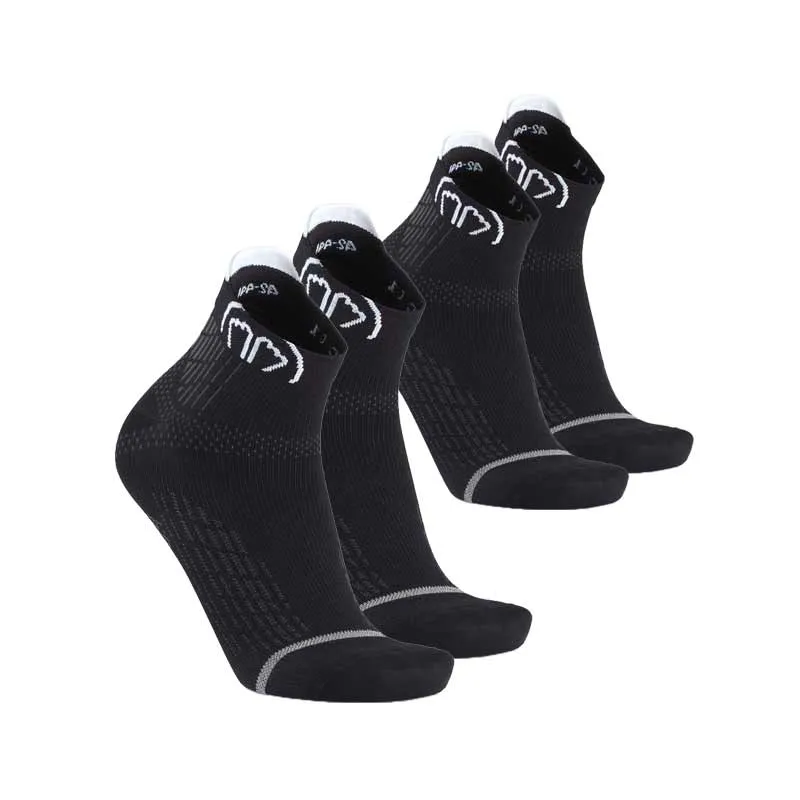 sidas-set-2-paia-run-anatomic-ankle-nero-calze-running-ultra-sottili-con-support image 1
