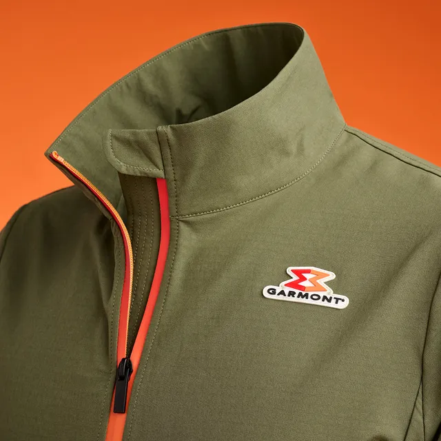 garmont-zephir-felpa-full-zip-con-zip-gomdata-water-repellent-verde-unisex image 1
