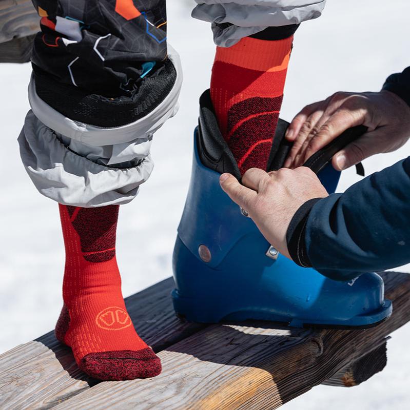 sidas-ski-merino-junior-calze-sci-bambino-in-lana-merino-rossa-oro image 6