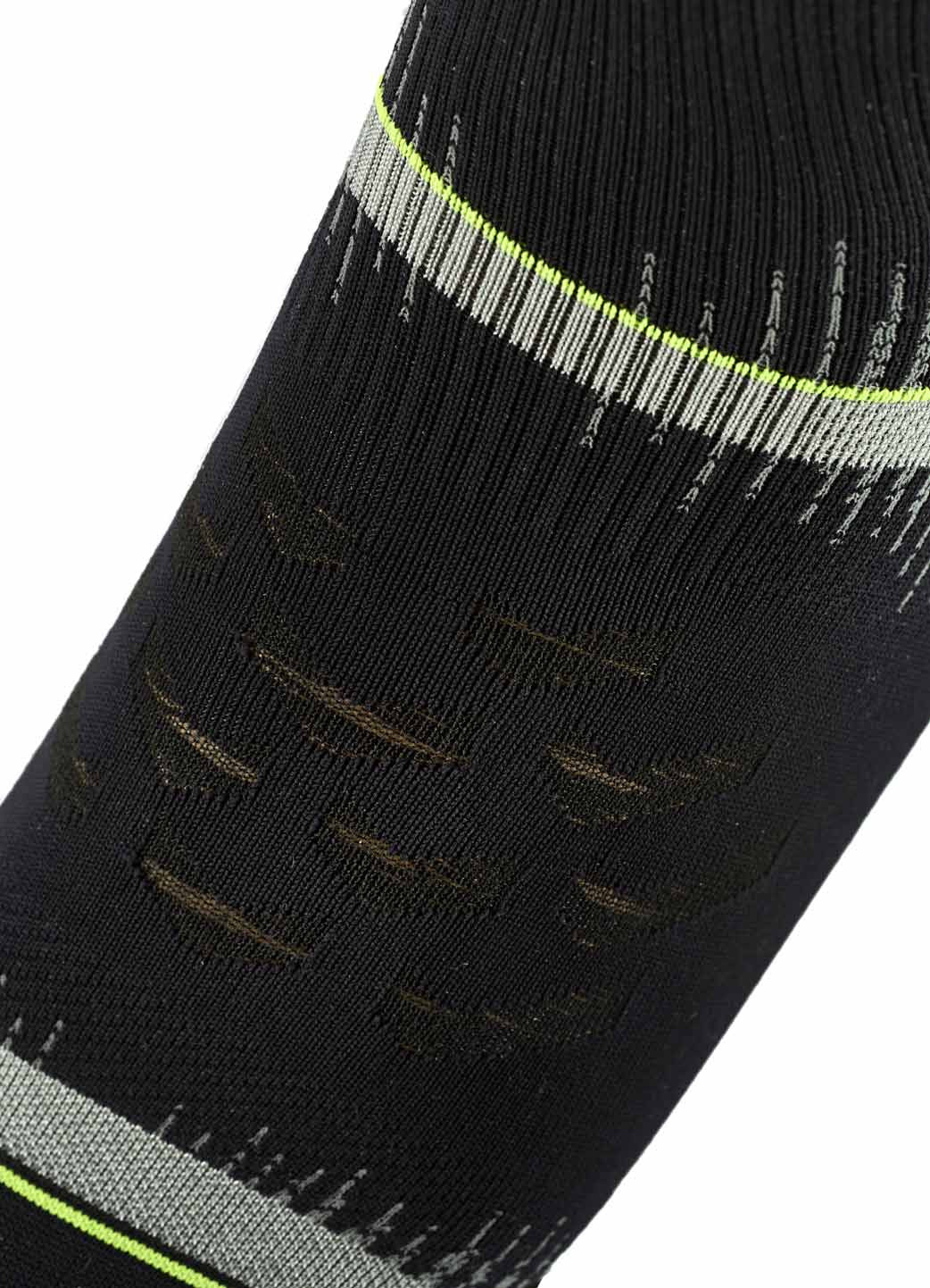 sidas-run-ultra-calze-running-nero-giallo-con-doppia-striscia-grip image 7