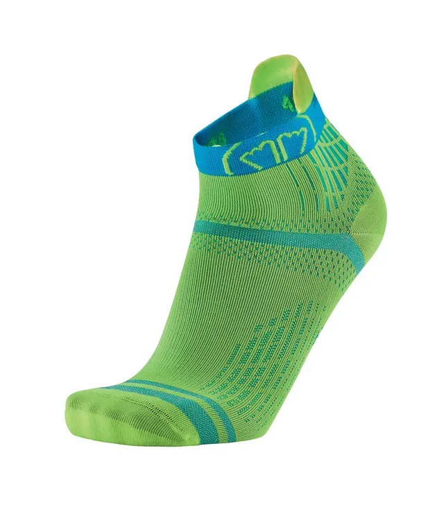 calze-running-sidas-run-feel-giallo-turchese-sottili-antiscivolo-con-striscia-ri image 1