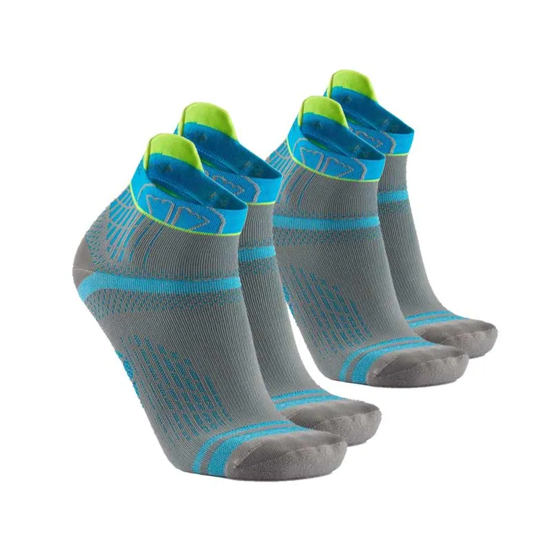 sidas-run-feel-set-2-paia-calze-running-grigio-turchese image 1
