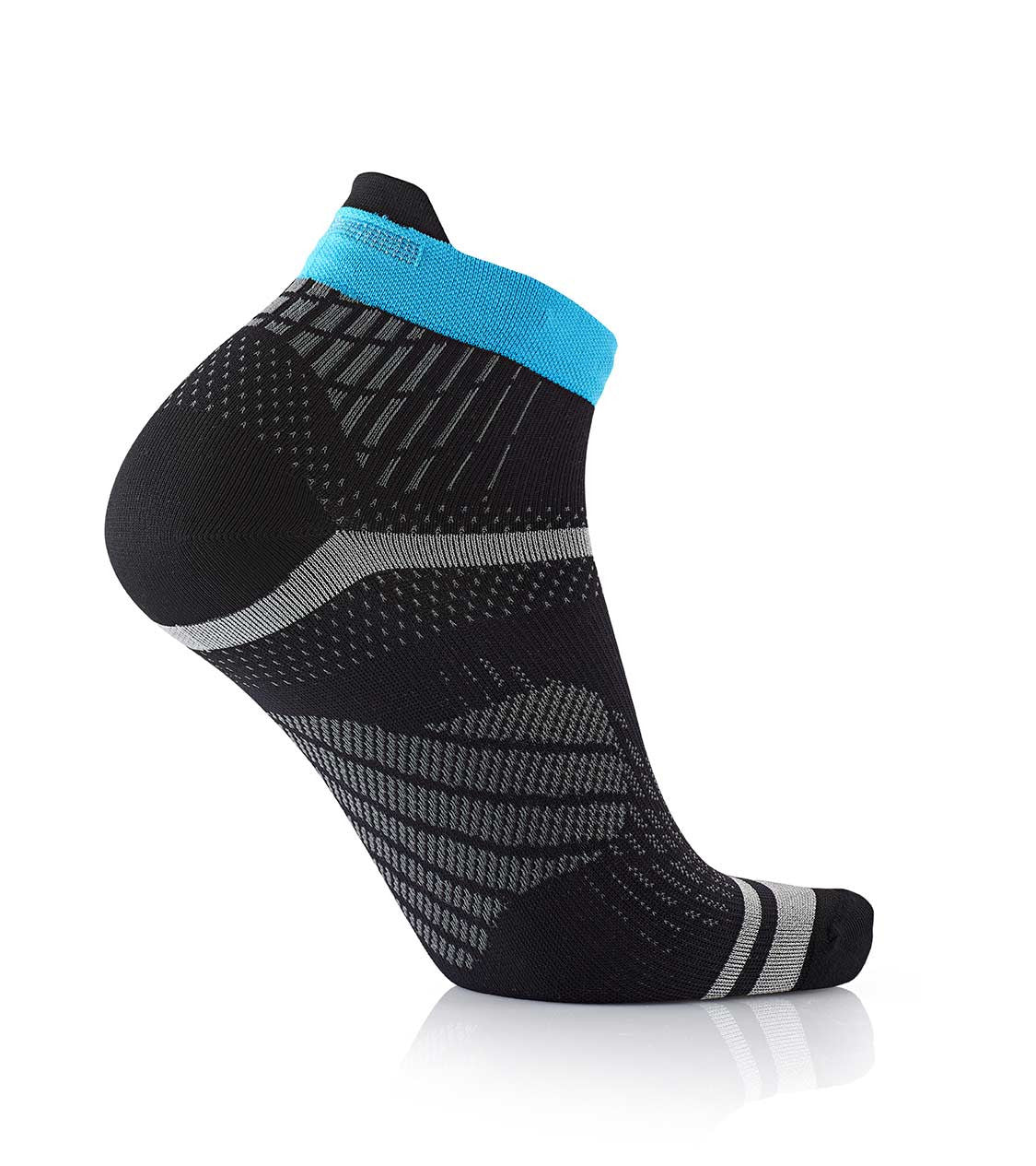 sidas-run-feel-calze-running-nere-turchese-con-bande-grip-e-supporto-caviglia image 6