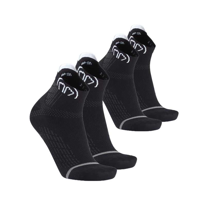 sidas-set-2-paia-run-anatomic-ankle-nero-calze-running-ultra-sottili-con-support image 1