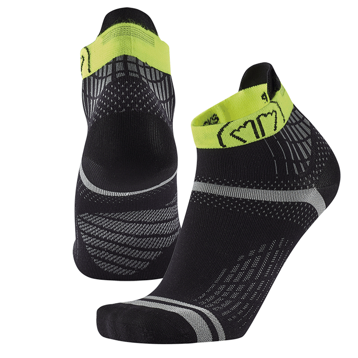 sidas-run-feel-calzini-tecnici-running-nero-giallo image 3