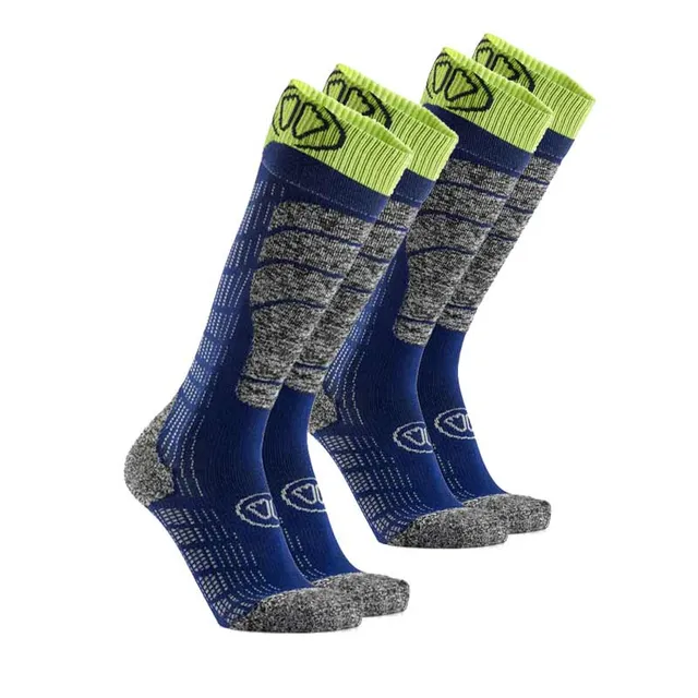 set-2-paia-calze-da-sci-sidas-ski-comfort-blu-grigio-calze-anatomiche-con-lana-m image 1
