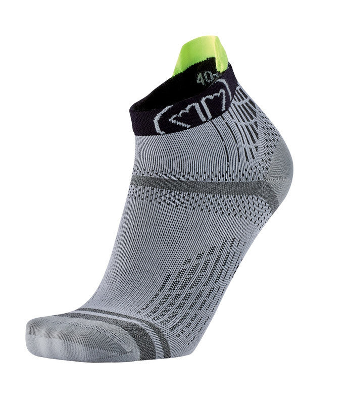 calze-running-sidas-run-feel-grigio-nero-sottili-antiscivolo-traspiranti image 1