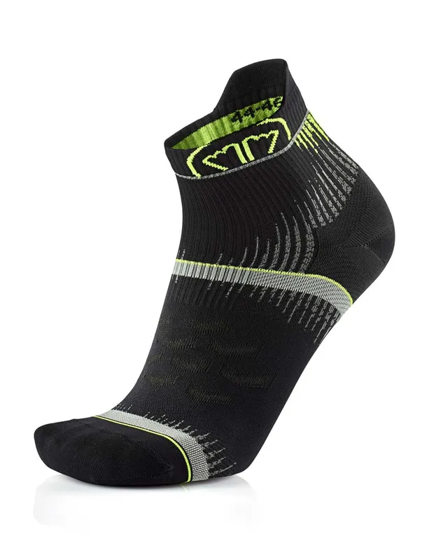 sidas-run-ultra-calze-running-nero-giallo-con-doppia-striscia-grip image 1