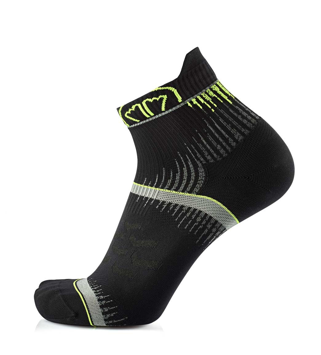 sidas-run-ultra-calze-running-nero-giallo-con-doppia-striscia-grip image 6