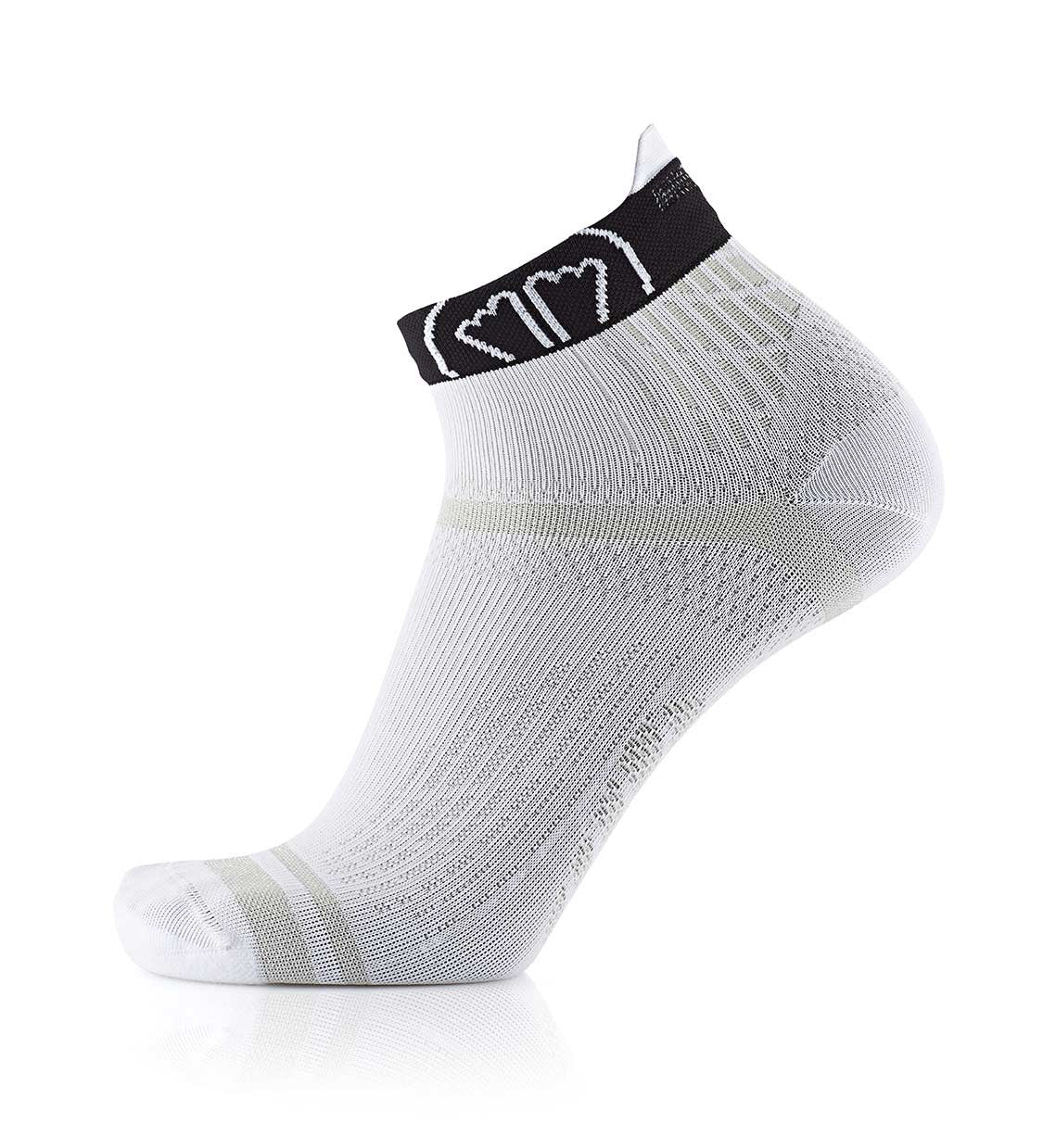 sidas-run-feel-calze-running-tecniche-bianco-nero-con-3-fasce-grip-e-striscia-ri image 3