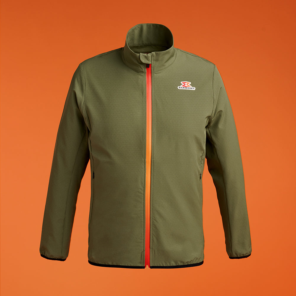 garmont-zephir-felpa-full-zip-con-zip-gomdata-water-repellent-verde-unisex image 4