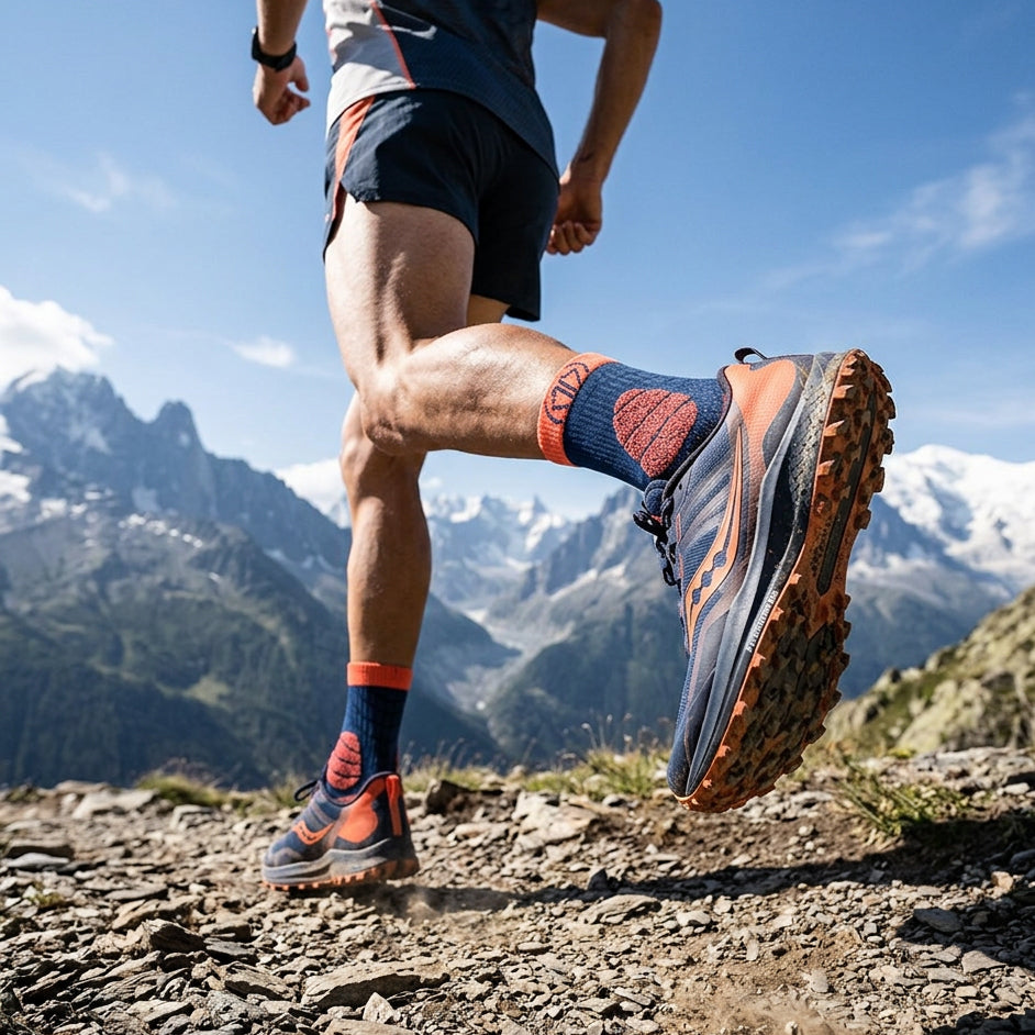 sidas-trail-protect-calze-da-trail-running-blu-arancione-con-protezioni image 2