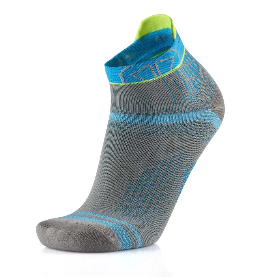 sidas-run-feel-calze-running-tecniche-grigio-turchese-con-3-grip-antiscivolo image 1