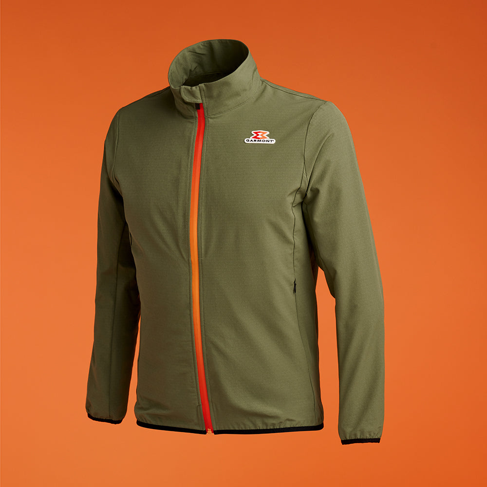 garmont-zephir-felpa-full-zip-con-zip-gomdata-water-repellent-verde-unisex image 3