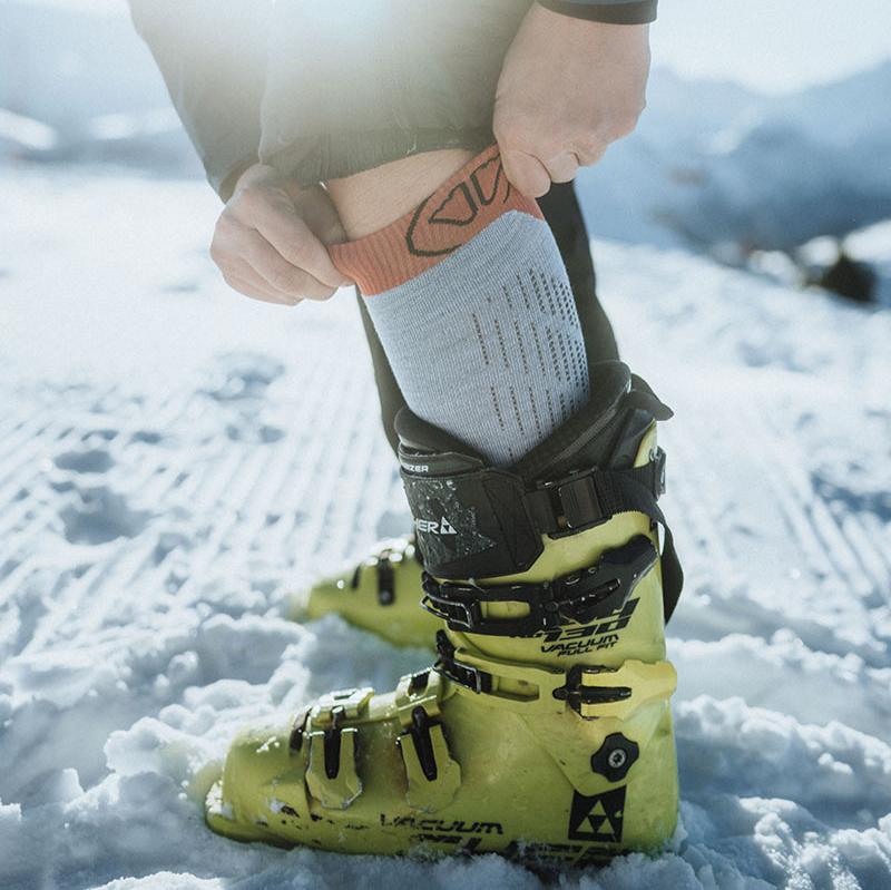 calze-da-sci-sidas-ski-merino-performance-donna-grigio-corallo-calza-tecnica-200 image 3